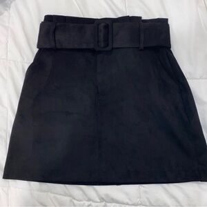 Zara ultrasuede skirt, cute belt